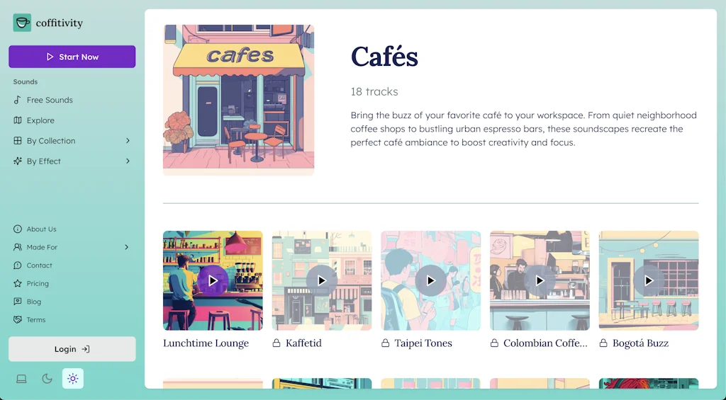 Coffitivity screenshot 2 of 3