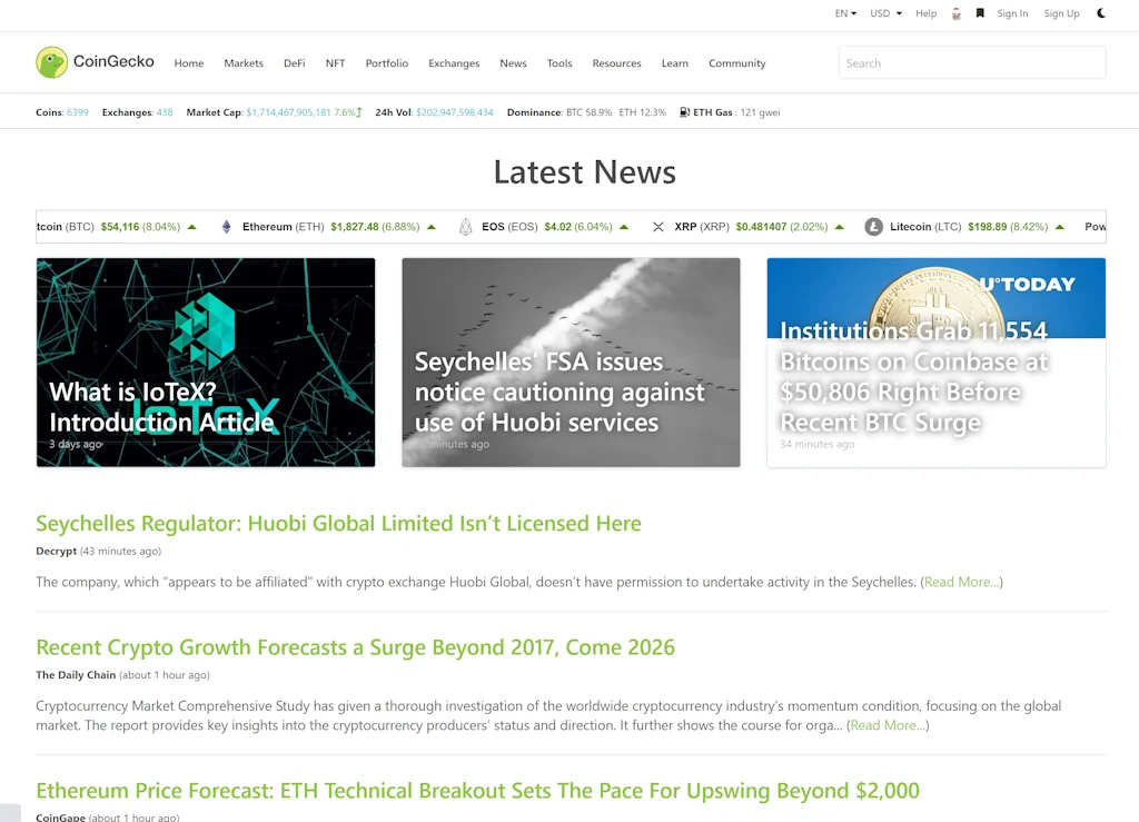 Coingecko screenshot 6 of 6