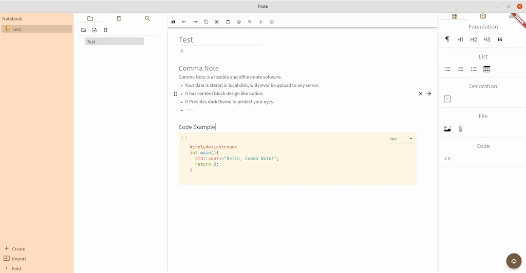 Comma Note screenshot 2 of 3