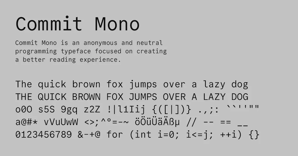 Commit Mono screenshot 1 of 4