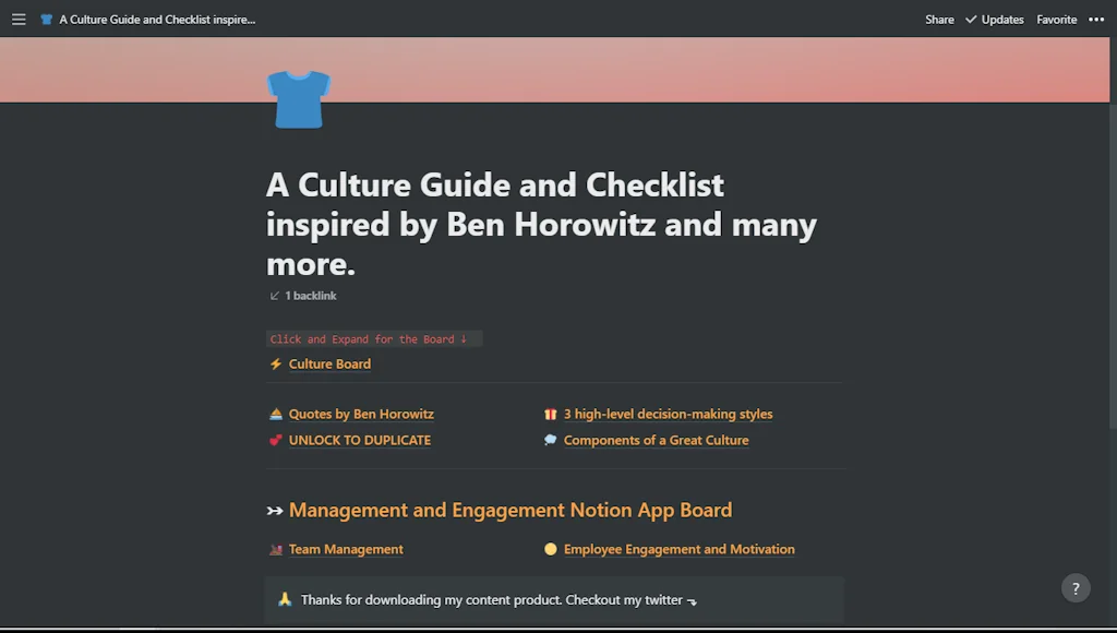 Company Culture Building Checklist screenshot 1 of 3