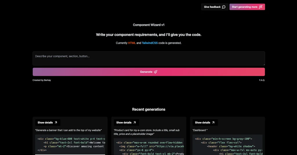 Component Wizard screenshot 1 of 4