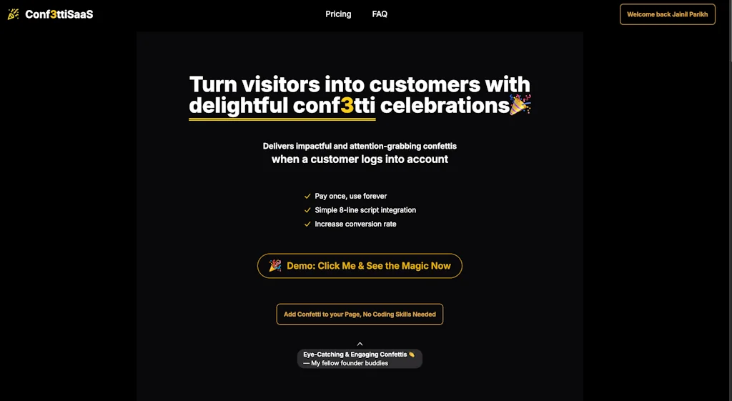 ConfettiSAAS screenshot 3 of 4