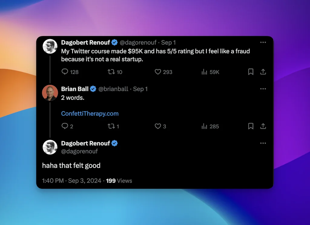 ConfettiTherapy.com screenshot 2 of 6