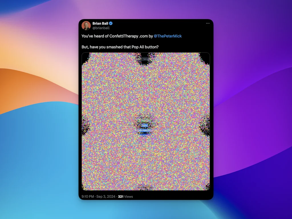 ConfettiTherapy.com screenshot 5 of 6