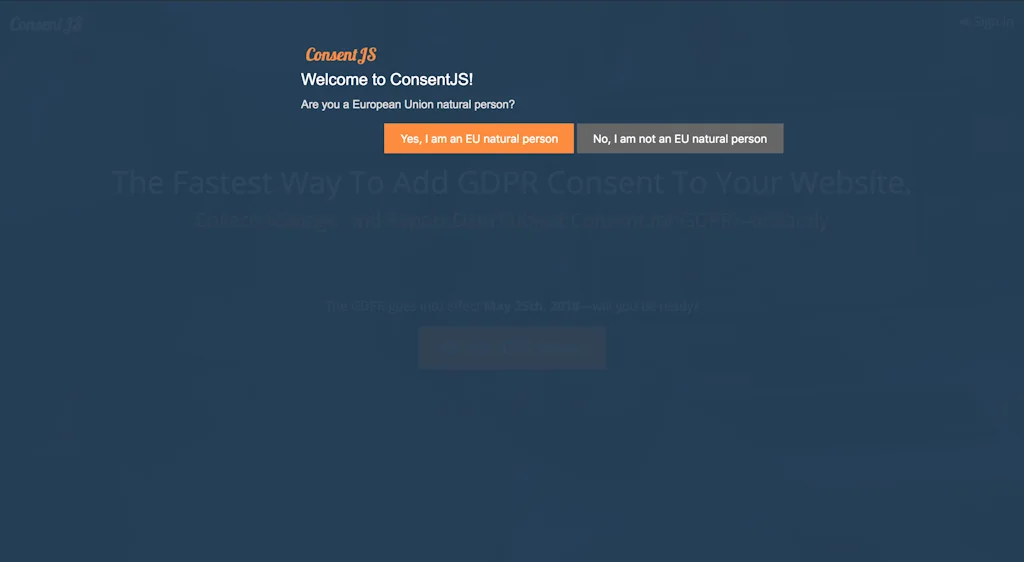 ConsentJS screenshot 2 of 5