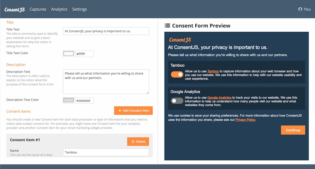 ConsentJS screenshot 5 of 5