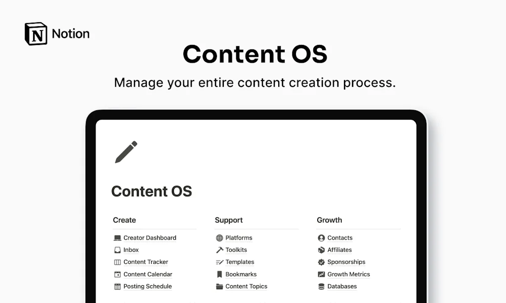Content Operating System screenshot 1 of 3
