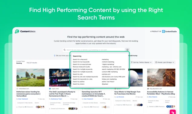 ContentIdeas.io screenshot 3 of 5