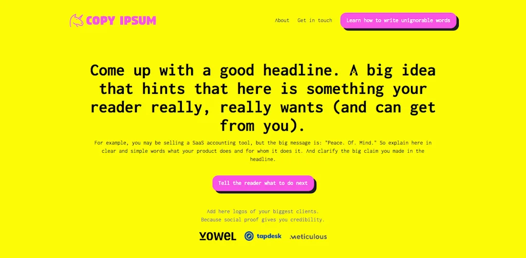 Copy Ipsum screenshot 1 of 3
