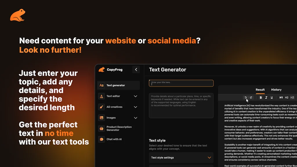 CopyFrog.AI screenshot 2 of 8