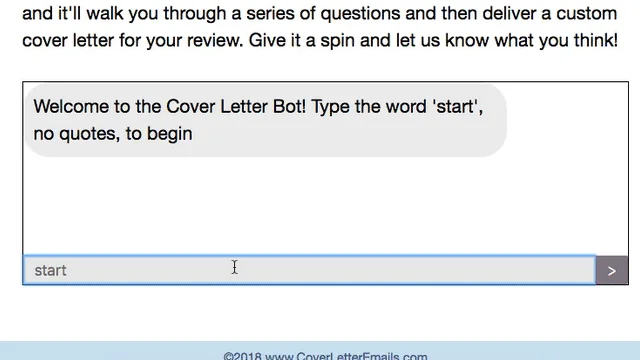 CoverLetterEmails.com screenshot 1 of 2