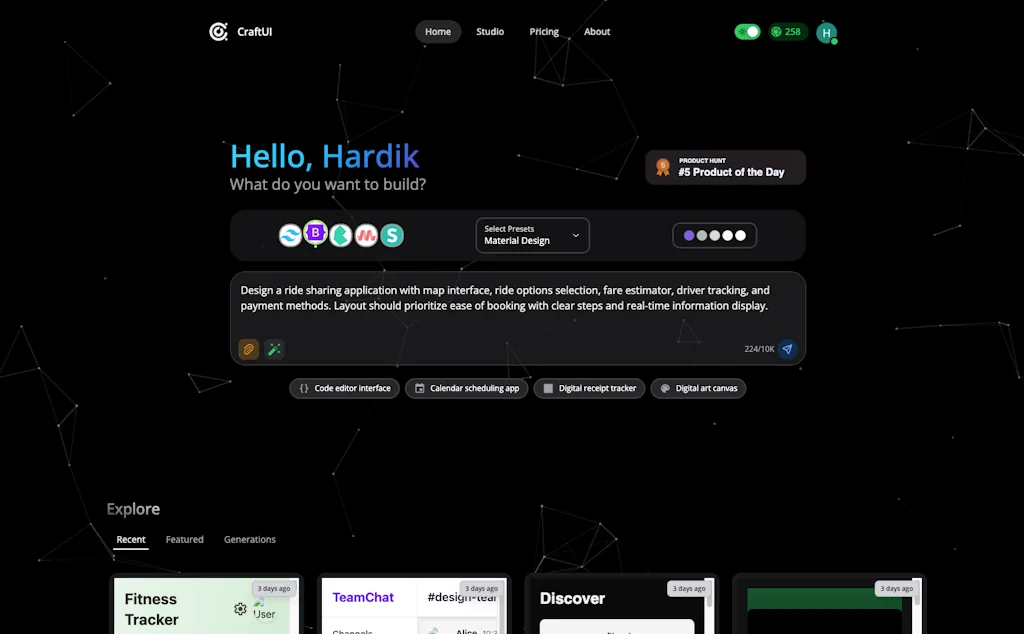 CraftUI screenshot 1 of 4