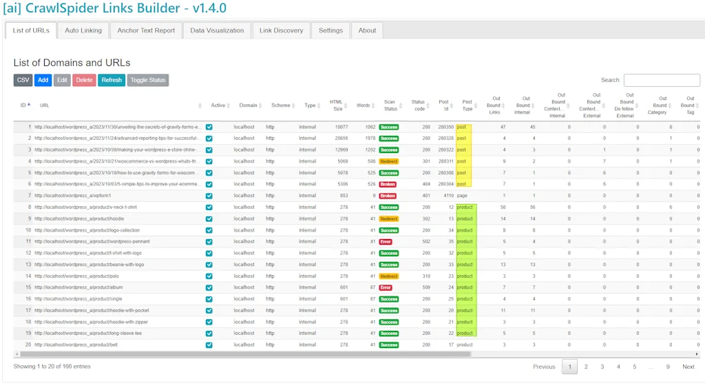 [ai] CrawlSpider Internal Link Builder screenshot 3 of 3