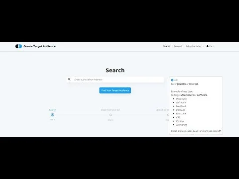 Create Target Audience screenshot 1 of 6