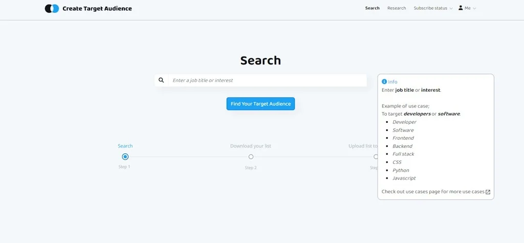 Create Target Audience screenshot 2 of 6