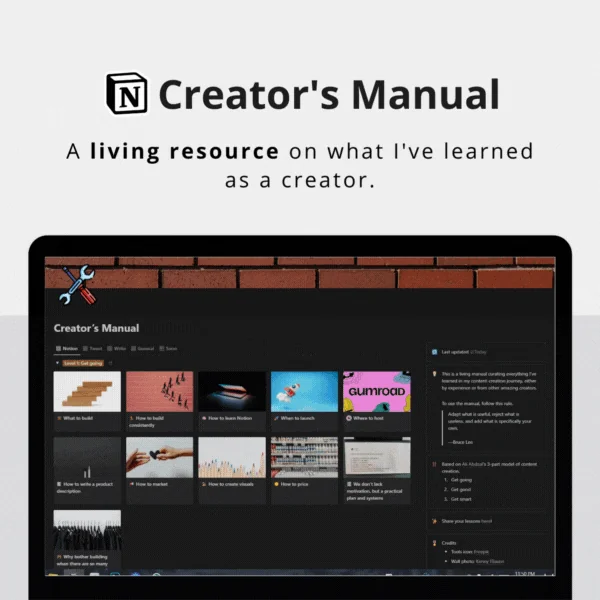 ⚒️ Creator's Manual logo