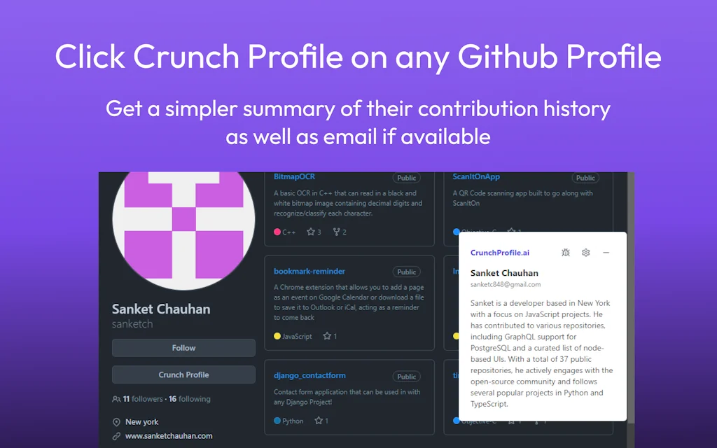 CrunchProfile screenshot 3 of 4
