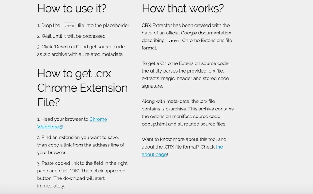 CRXExtractor Band screenshot 1 of 2
