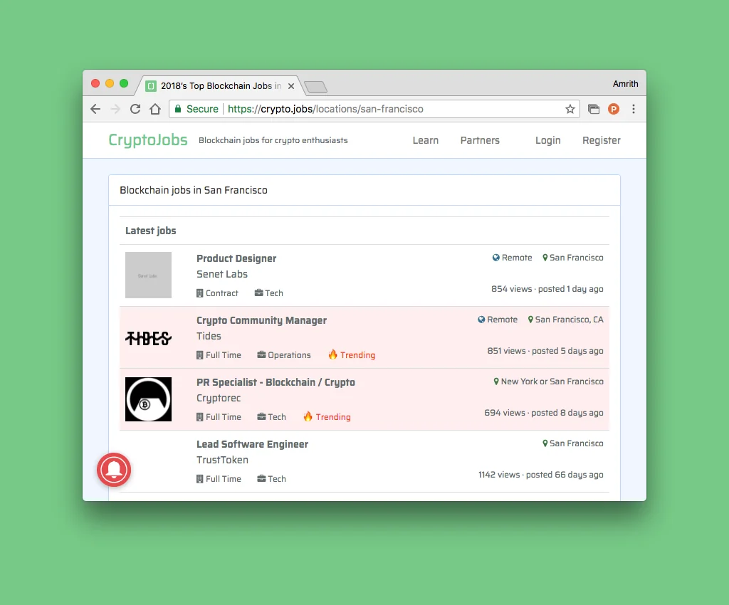 CryptoJobs screenshot 2 of 2