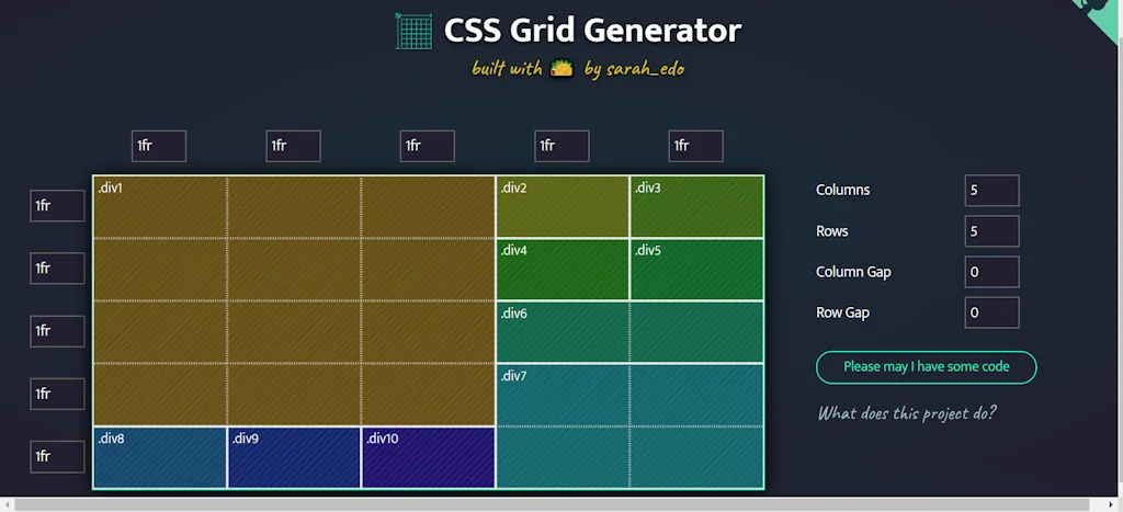 CSS Grid Generator screenshot 2 of 3
