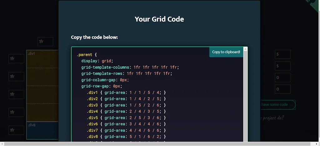 CSS Grid Generator screenshot 3 of 3