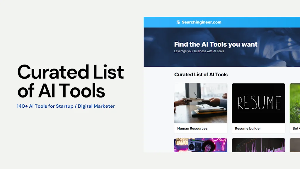 Curated List of AI Tools screenshot 1 of 3