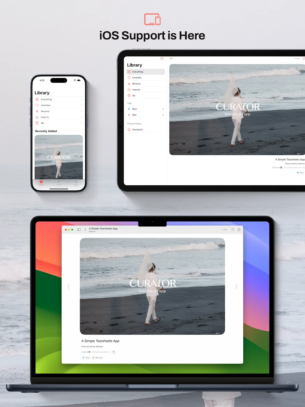 Curator Tearsheets App screenshot 1 of 3