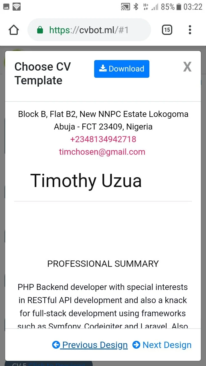 CV Bot screenshot 4 of 6