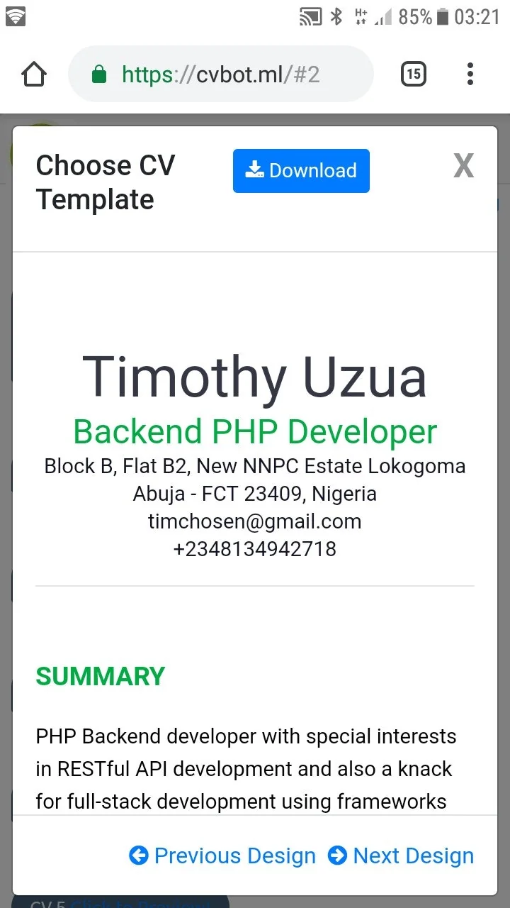 CV Bot screenshot 5 of 6