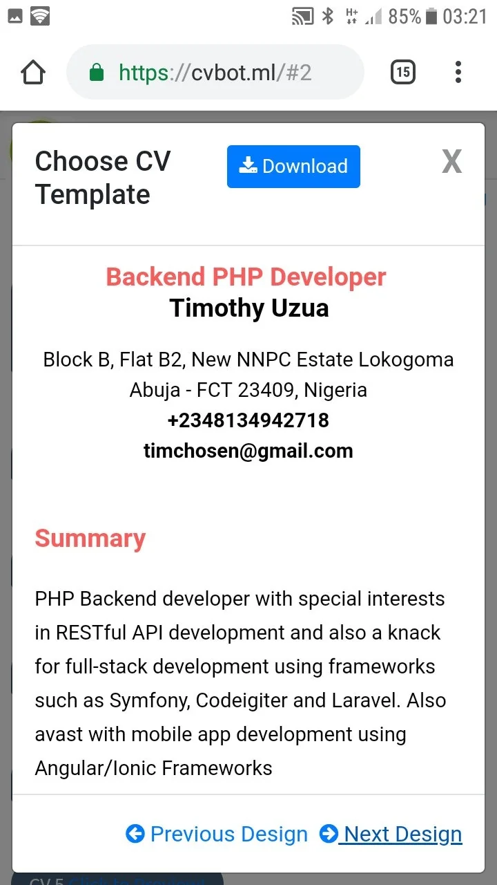 CV Bot screenshot 6 of 6