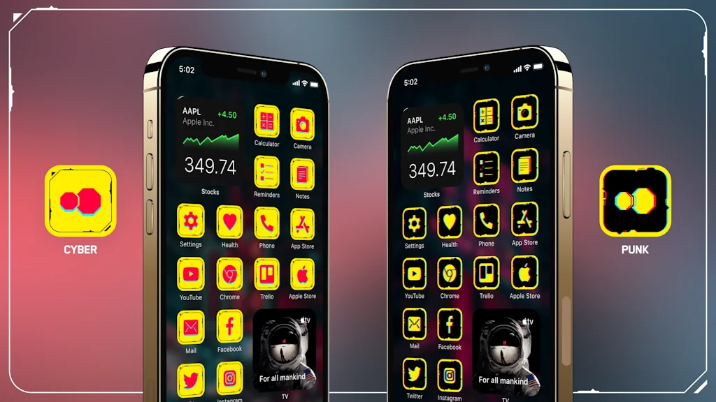 Cyberpunk Icons for iOS 14 & Android screenshot 3 of 7