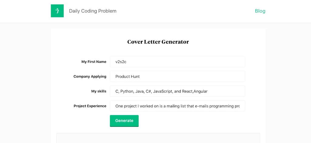 Daily Coding Problem screenshot 2 of 2