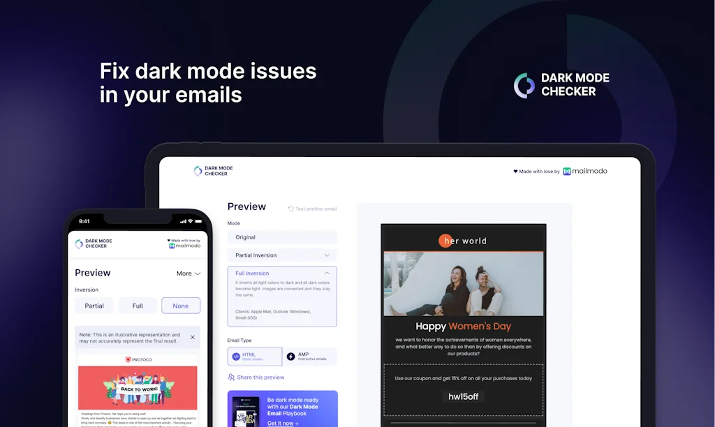 Dark Mode Email Checker screenshot 3 of 4
