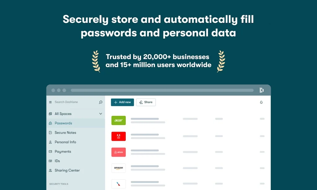Dashlane Password Manager screenshot 1 of 5