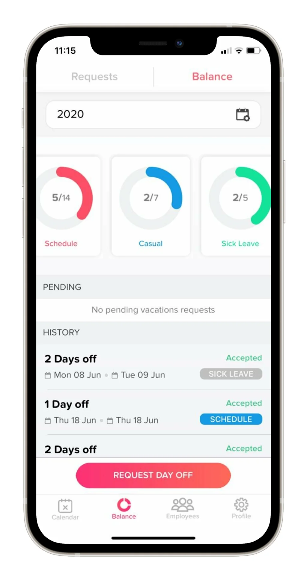 Day Off Leave Tracker screenshot 4 of 5