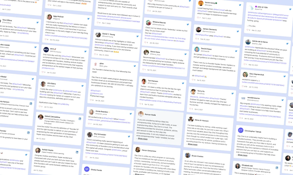 Day One - early-stage founder fellowship screenshot 9 of 9