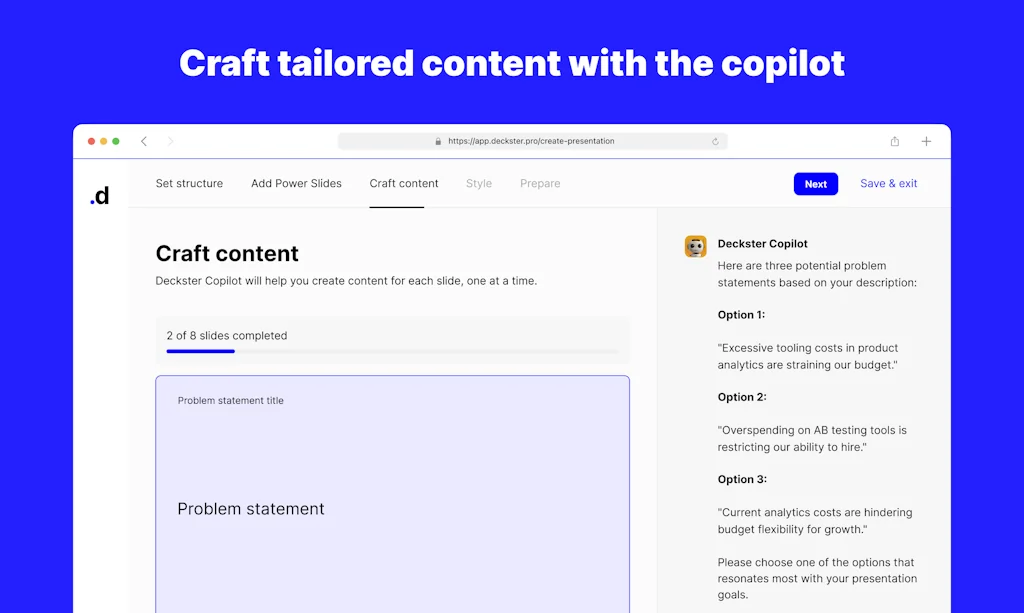 Deckster - Copilot for Presentations screenshot 1 of 5