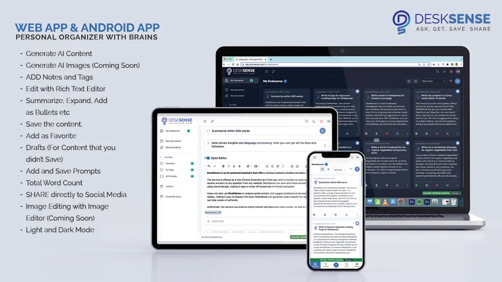 DeskSense- AI-powered Personal Assistant screenshot 3 of 10
