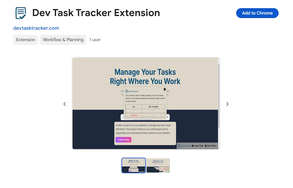 Dev Task Tracker screenshot 1 of 4