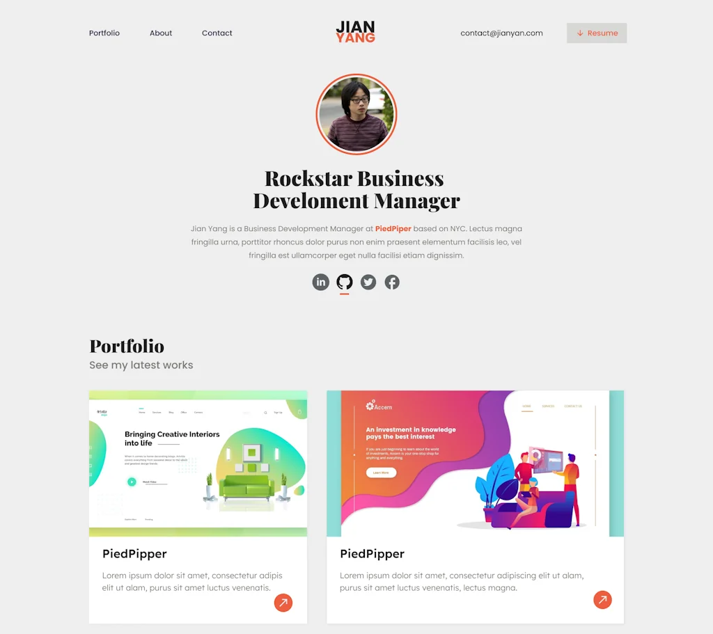 devfolio screenshot 4 of 4
