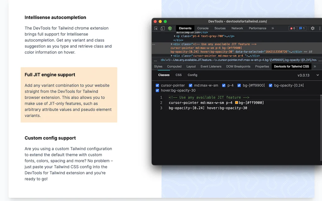 DevTools for Tailwind CSS screenshot 4 of 4