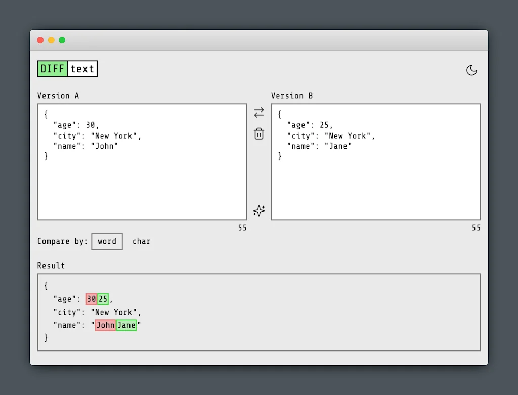 Diff Text screenshot 2 of 3