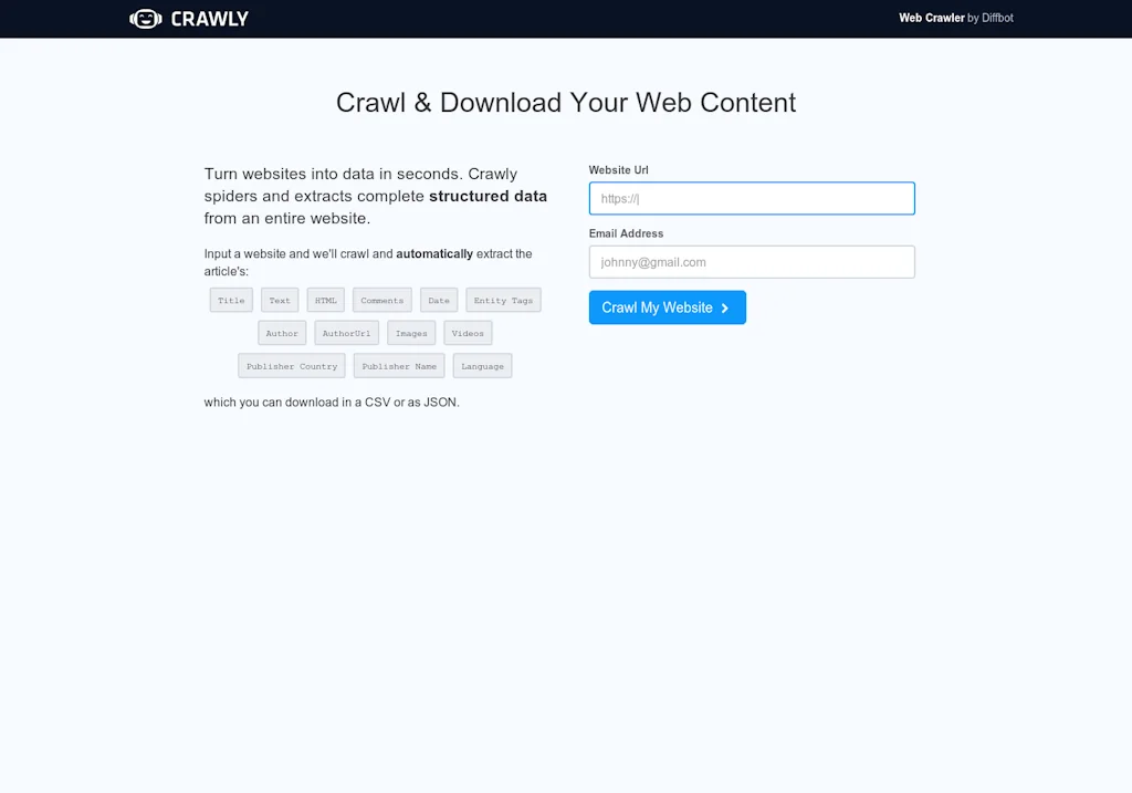 Diffbot screenshot 4 of 4