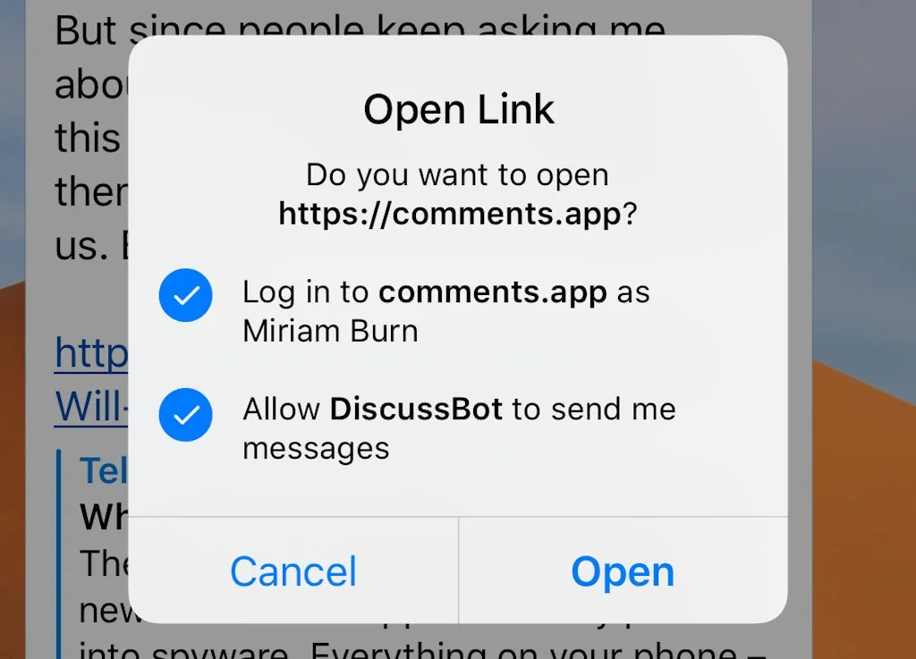 DiscussBot screenshot 3 of 3