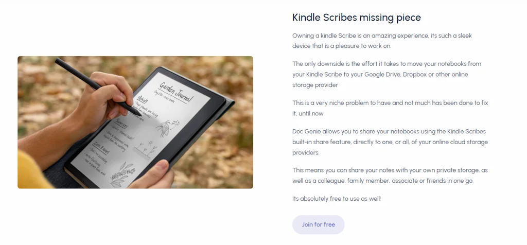 Doc Genie - share on your kindle scribe screenshot 1 of 5