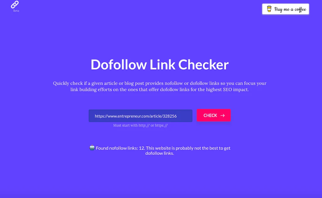 Dofollow Link Checker screenshot 2 of 2