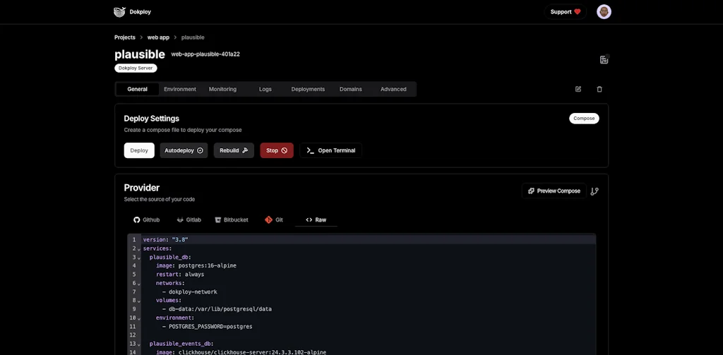 Dokploy screenshot 3 of 9