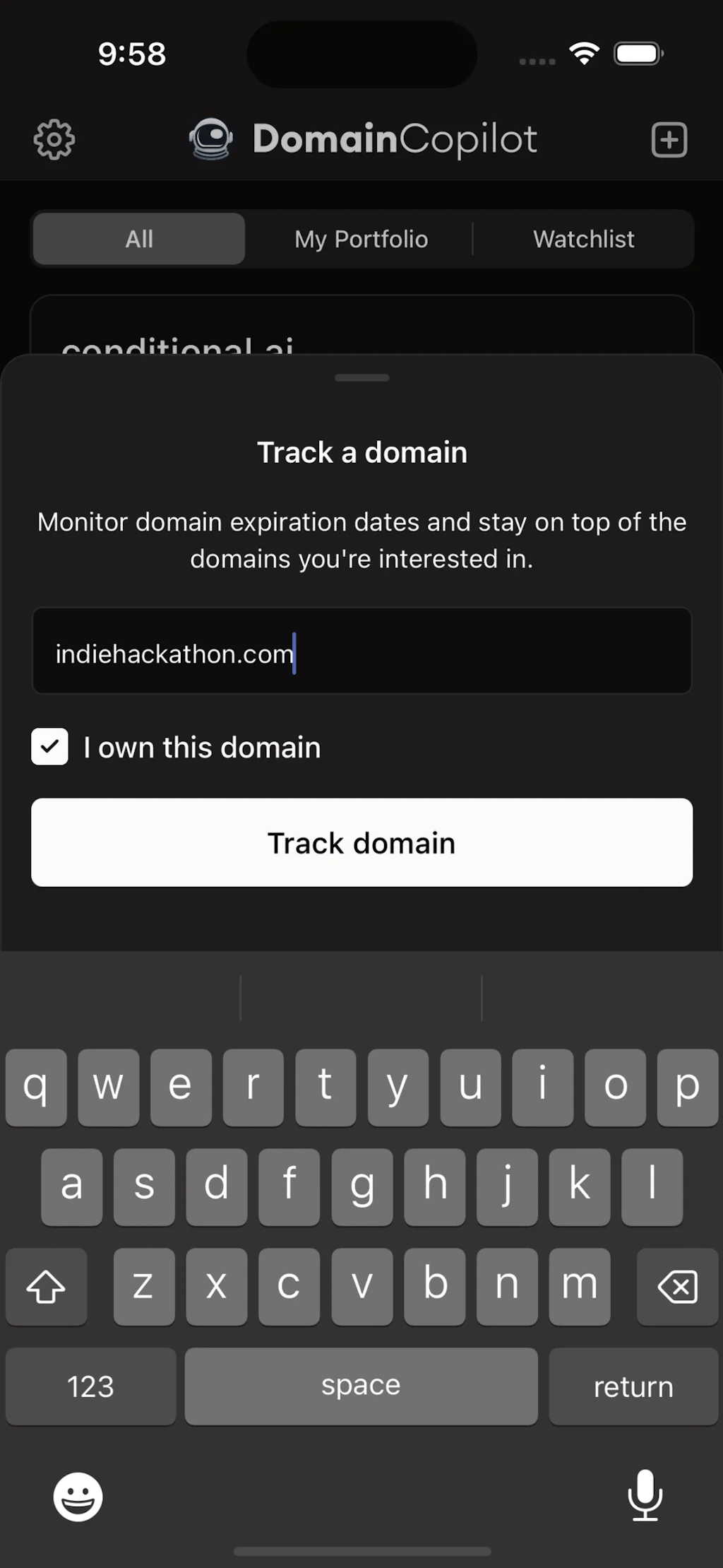 Domain Copilot screenshot 3 of 5