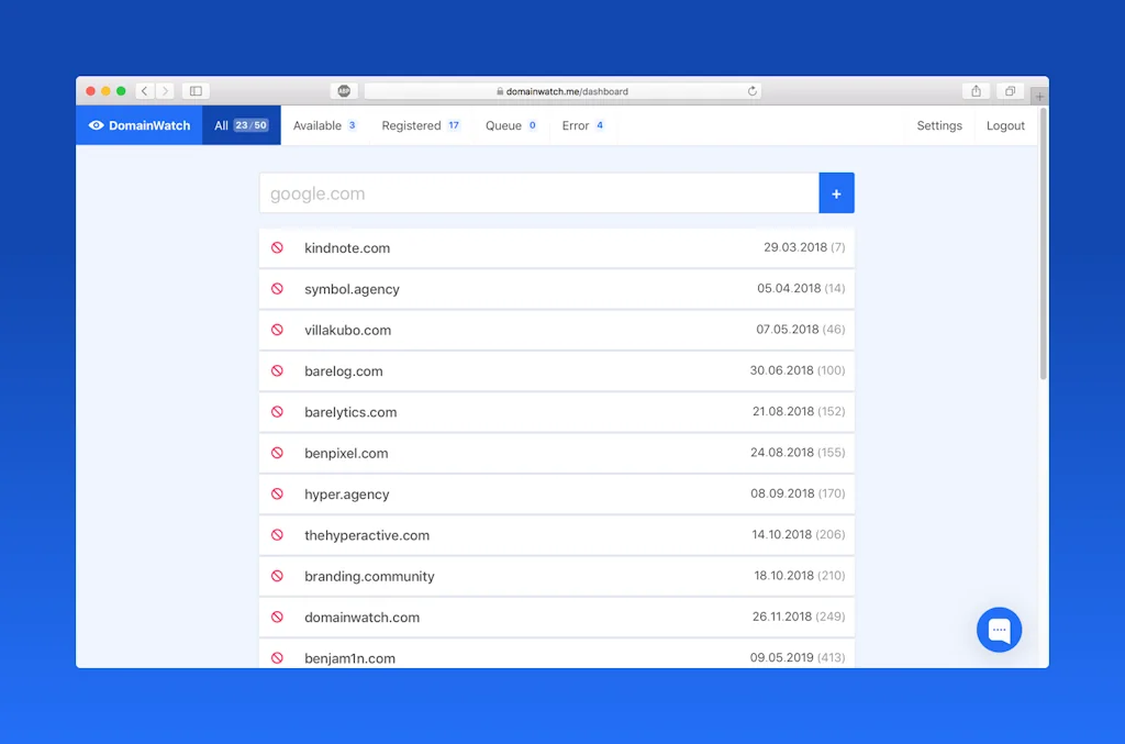 DomainWatch screenshot 2 of 2